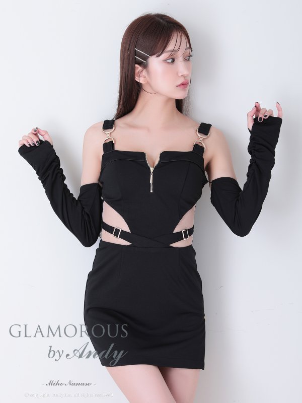 ブラック モデル：七瀬みほ　身長：162cm　着用サイズ：Sサイズ