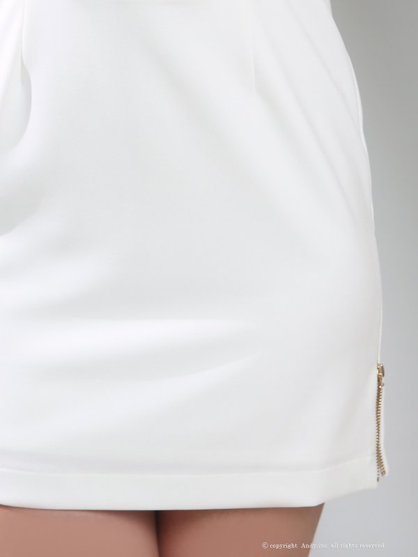 画像7: XSサイズあり【Andy GLAMOROUS/アンディグラマラス】2way/ 袖付き/ ノースリーブ/ バストジップ/ カットアウト/ シアー/ タイト/ ミニドレス/ キャバドレス[OF05]