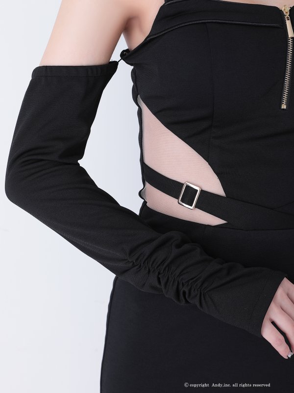 ブラック モデル：七瀬みほ　身長：162cm　着用サイズ：Sサイズ