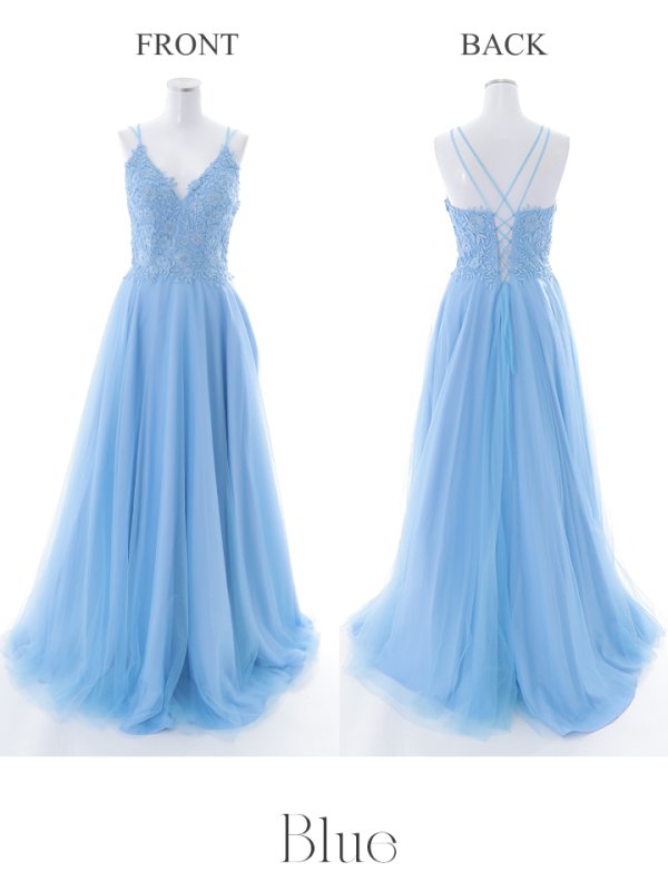 画像17: 【Lip line/リップライン】デザイン刺繍レース/ スピンドル/ メッシュ切り替え/ Aライン/ ロングドレス/ キャバドレス long[HC03]