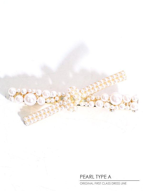 画像3: 【Angel R/エンジェルアール】ストーンパールクロスヘアピン[OF02C-U]