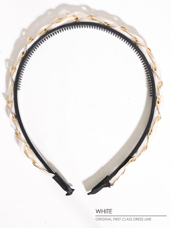 画像3: 【アクセサリー：カチューシャ】【ANGEL R/エンジェルアール】ゴールドチェーンラメカチューシャ[OF02]