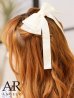 画像1: 【アクセサリー：ヘアアクセ】【ANGEL R/エンジェルアール】ラインビジューレースダブルリボン[OF02] (1)