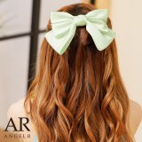 【アクセサリー：ヘアアクセ】【ANGEL R/エンジェルアール】ラインビジューレースダブルリボン[OF02]