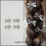 【アクセサリー：ヘアクリップ】ミニリボンヘアクリップ【1カラー】[OF08] 型番/品番/JANコード