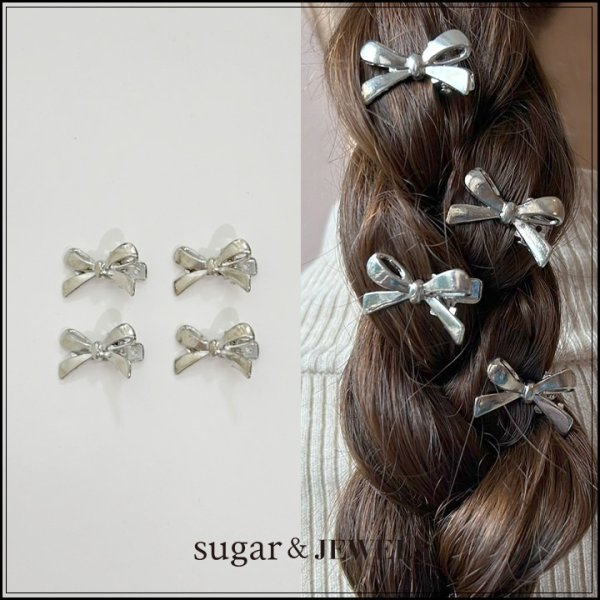 画像1: 【アクセサリー：ヘアクリップ】ミニリボンヘアクリップ【1カラー】[OF08] 型番/品番/JANコード