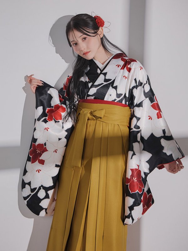 画像10: 【卒業袴小物】レッド×ホワイトフラワーセット髪飾り【1カラー】