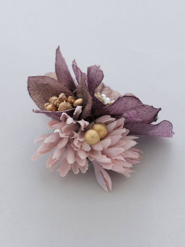 画像12: 【卒業袴小物】オーガンジーフラワーアンティークベリーコサージュ【3カラー】