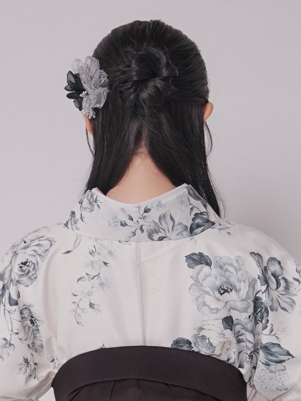 画像5: 【卒業袴小物】シルバーパーツ＆ラメチュールコサージュ【1カラー】