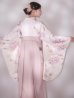 画像10: 【予約商品 / 1月中旬発送予定】ピンク牡丹×菊 ペールピンク二尺袖着物【卒業袴３点セット 二尺袖着物/帯/袴】 (10)