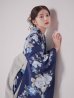 画像6: 【予約商品/1月中旬発送予定】青フラワーブーケ ブルー二尺袖着物【卒業袴３点セット 二尺袖着物/帯/袴】 (6)