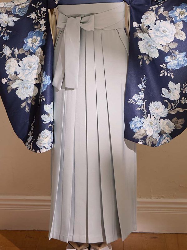 画像23: 【予約商品/1月中旬発送予定】青フラワーブーケ ブルー二尺袖着物【卒業袴３点セット 二尺袖着物/帯/袴】