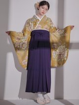 【即日発送】黄フラワーブーケ イエロー二尺袖着物【卒業袴３点セット 二尺袖着物/帯/袴】