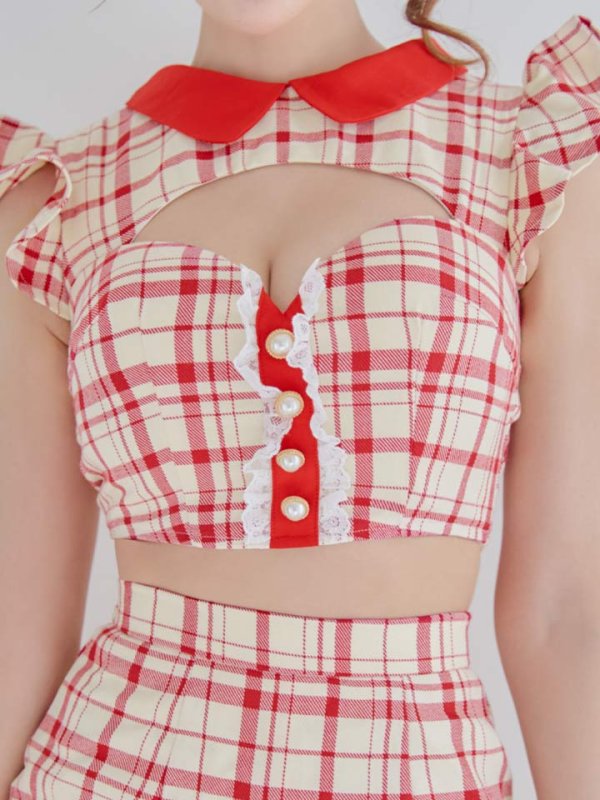 画像18: 【SALE!】【即日発送】【ハロウィン】 チェックバニーセットアップ  【コスプレ6点セット】【XS-Lサイズ/2カラー】[HC03]