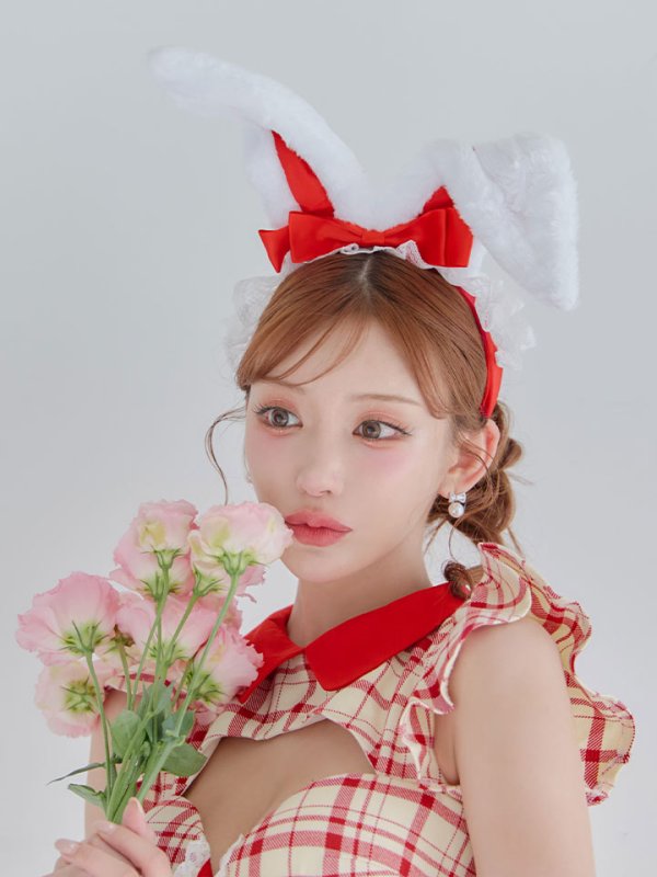 画像17: 【SALE!】【即日発送】【ハロウィン】 チェックバニーセットアップ  【コスプレ6点セット】【XS-Lサイズ/2カラー】[HC03]