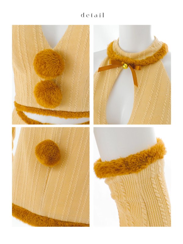 画像21: 【即日発送】【ハロウィン】ベアニットワンピース【コスプレ3点セット】【サイズ/1カラー】[HC03]