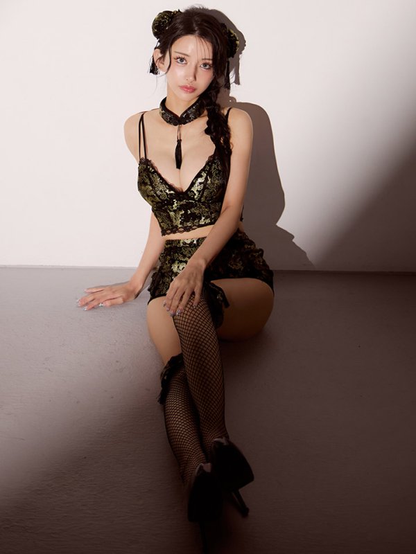 画像24: 【即日発送】【ハロウィン】チャイナショートパンツセットアップ 【コスプレ5点セット】【XS-Mサイズ/3カラー】[HC03]