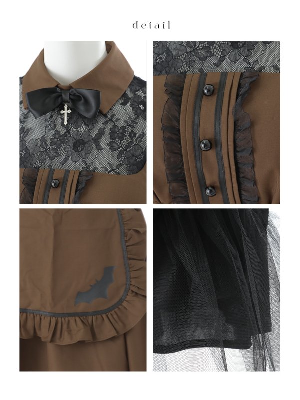 画像25: 【即日発送】【ハロウィン】コウモリクラシカルメイド【コスプレ6点セット】【S-XLサイズ/2カラー】[OF03]