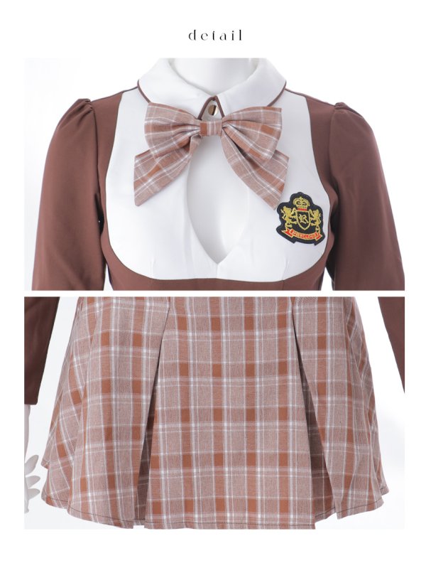 画像42: 【即日発送！】【ハロウィン】チェック制服セットアップ【コスプレ4点セット】【S-Lサイズ/2カラー】[HC03]