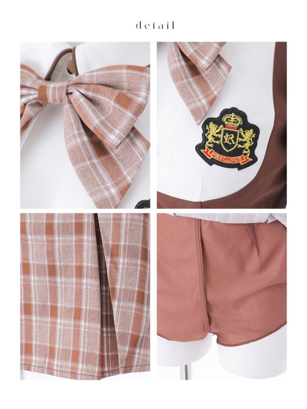 画像43: 【即日発送！】【ハロウィン】チェック制服セットアップ【コスプレ4点セット】【S-Lサイズ/2カラー】[HC03]