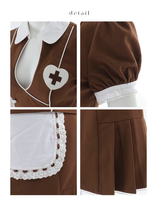 画像26: 【即日発送】【ハロウィン】 バストカットナース 【コスプレ5点セット】【XS-Mサイズ/2カラー】[OF03]