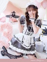 【即日発送】【送料無料！】リボンドレープノワールメイド【マリームーン】【ハロウィンコスプレ10点セット】【フリーサイズ/2カラー】[HC03]