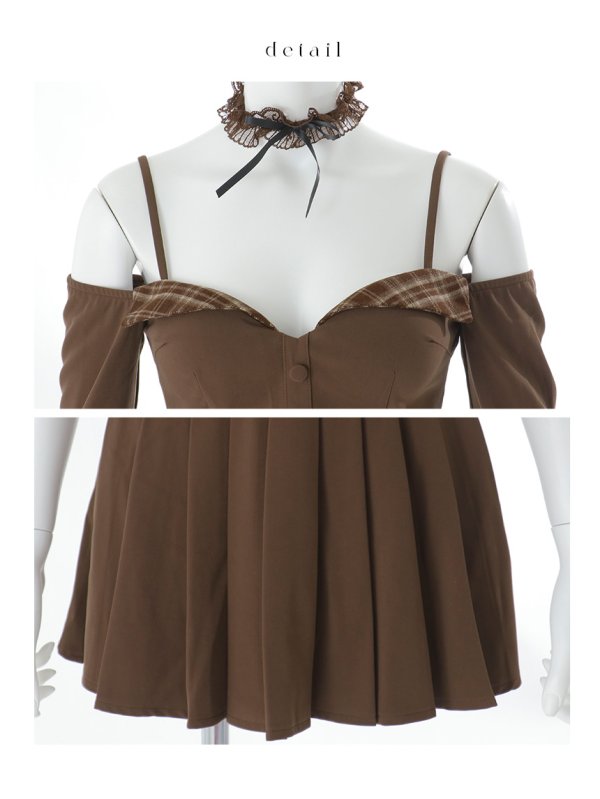 画像19: 【即日発送】【ハロウィン】オフショルプリーツ くまセットアップコスプレ【コスプレ5点セット】【XS-Lサイズ/1カラー】[OF04]