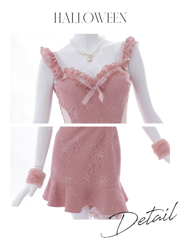 画像33: 【即日発送】【ハロウィン】 キャットレースミニワンピ 【コスプレ5点セット】【XS-Mサイズ/3カラー】[OF04]