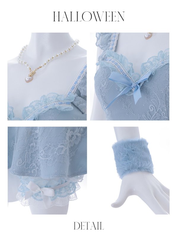 画像38: 【即日発送】【ハロウィン】 キャットレースミニワンピ 【コスプレ5点セット】【XS-Mサイズ/3カラー】[OF04]