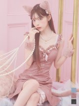 【即日発送】【ハロウィン】緩苺ちゃん着用  キャットレースミニワンピ 【コスプレ5点セット】【XS-Mサイズ/3カラー】[YMT]
