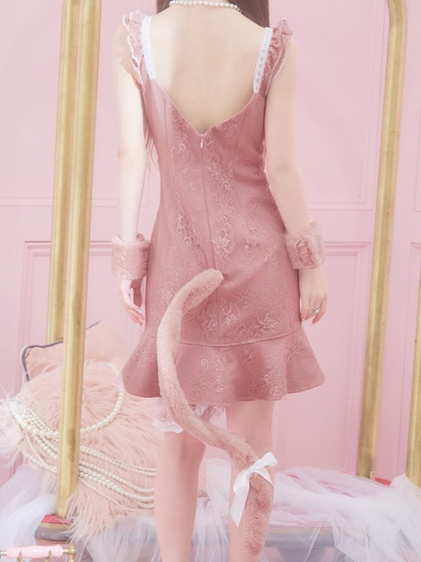 画像11: 【即日発送】【ハロウィン】緩苺ちゃん着用  キャットレースミニワンピ 【コスプレ5点セット】【XS-Mサイズ/3カラー】[OF04]