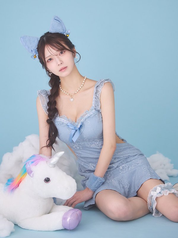 画像10: 【即日発送】【ハロウィン】 キャットレースミニワンピ 【コスプレ5点セット】【XS-Mサイズ/3カラー】[HC03]