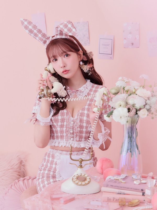 画像24: 【SALE!!】【即日発送】【ハロウィン】 ツイードバニーメイドセットアップ 【コスプレ6点セット】【S-Mサイズ/3カラー】[OF01]