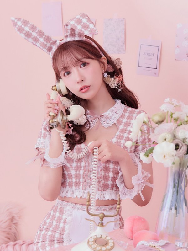 画像31: 【SALE!!】【即日発送】【ハロウィン】 ツイードバニーメイドセットアップ 【コスプレ6点セット】【S-Mサイズ/3カラー】[OF01]