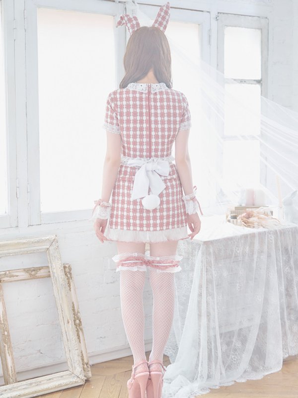 画像14: 【SALE!!】【即日発送】【ハロウィン】 ツイードバニーメイドセットアップ 【コスプレ6点セット】【S-Mサイズ/3カラー】[HC03]