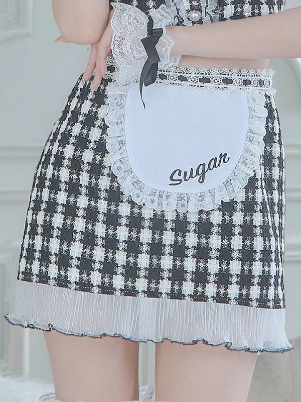 画像17: 【SALE!!】【即日発送】【ハロウィン】 ツイードバニーメイドセットアップ 【コスプレ6点セット】【S-Mサイズ/3カラー】[OF01]