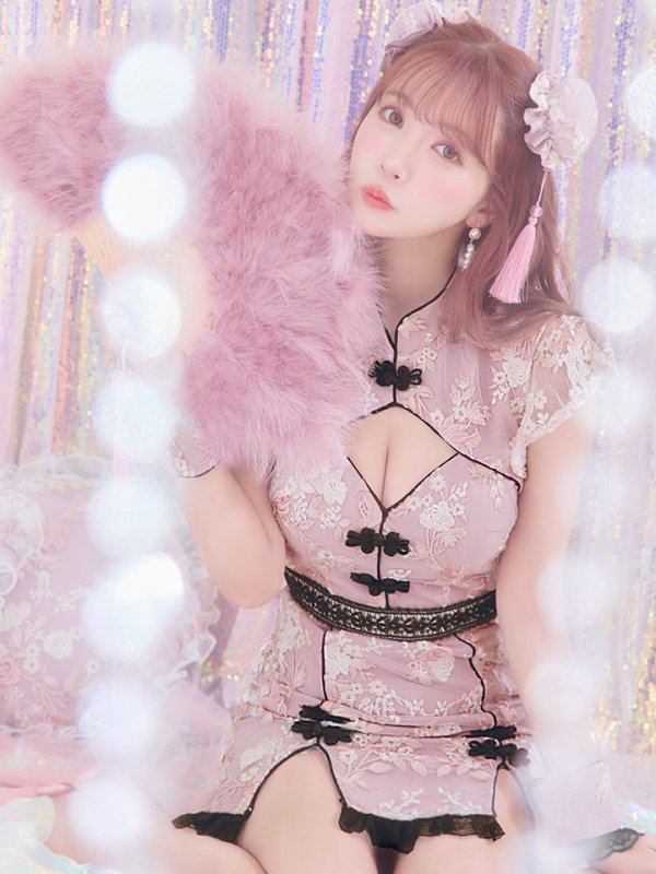 画像2: 【即日発送】【ハロウィン】 パステルチャイナドレス 【コスプレ3点セット】【XS-Mサイズ/4カラー】(SE01YN)[YMT]