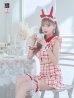 画像18: 【値下げ！】【即日発送】【ハロウィン】 チェックバニーセットアップ  【コスプレ6点セット】【XS-Lサイズ/2カラー】[YMT]