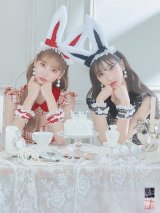 【値下げ！】【即日発送】【ハロウィン】 チェックバニーセットアップ  【コスプレ6点セット】【XS-Lサイズ/2カラー】[YMT]