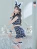 画像3: 【値下げ！】【即日発送】【ハロウィン】 チェックバニーセットアップ  【コスプレ6点セット】【XS-Lサイズ/2カラー】[YMT]