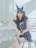 画像14: 【値下げ！】【即日発送】【ハロウィン】 チェックバニーセットアップ  【コスプレ6点セット】【XS-Lサイズ/2カラー】[YMT]