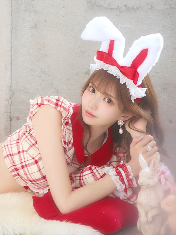 画像9: 【SALE!】【即日発送】【ハロウィン】 チェックバニーセットアップ  【コスプレ6点セット】【XS-Lサイズ/2カラー】[OF04]