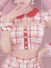 画像16: 【値下げ！】【即日発送】【ハロウィン】 チェックバニーセットアップ  【コスプレ6点セット】【XS-Lサイズ/2カラー】[YMT]