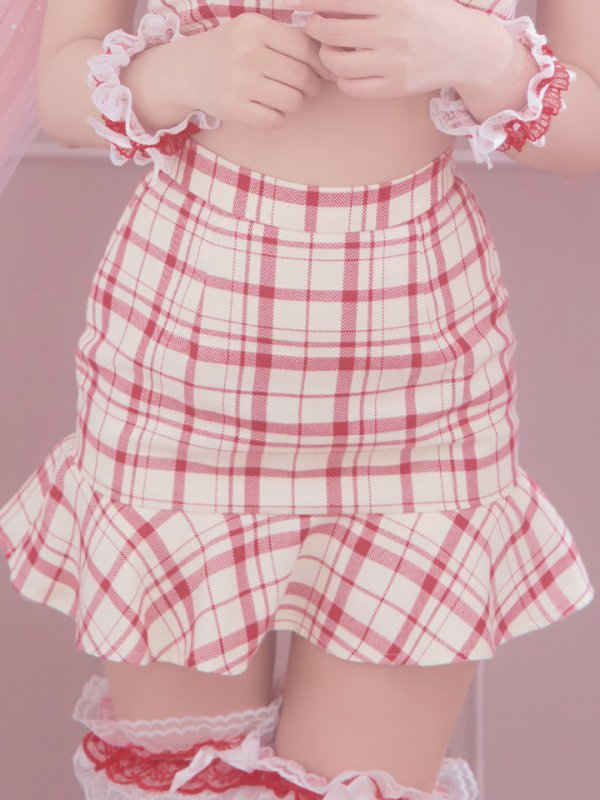 画像17: 【SALE!】【即日発送】【ハロウィン】 チェックバニーセットアップ  【コスプレ6点セット】【XS-Lサイズ/2カラー】[OF04]