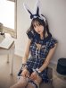 画像7: 【値下げ！】【即日発送】【ハロウィン】 チェックバニーセットアップ  【コスプレ6点セット】【XS-Lサイズ/2カラー】[YMT]