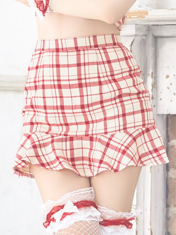 画像15: 【SALE!】【即日発送】【ハロウィン】 チェックバニーセットアップ  【コスプレ6点セット】【XS-Lサイズ/2カラー】[OF04]