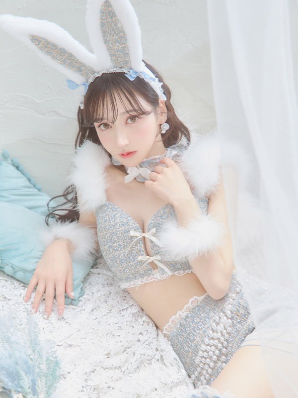 画像12: 【SALE!!】【即日発送】【ハロウィン】 ファーツイードバニーセットアップ 【コスプレ8点セット】【XS-Mサイズ/3カラー】[HC03]