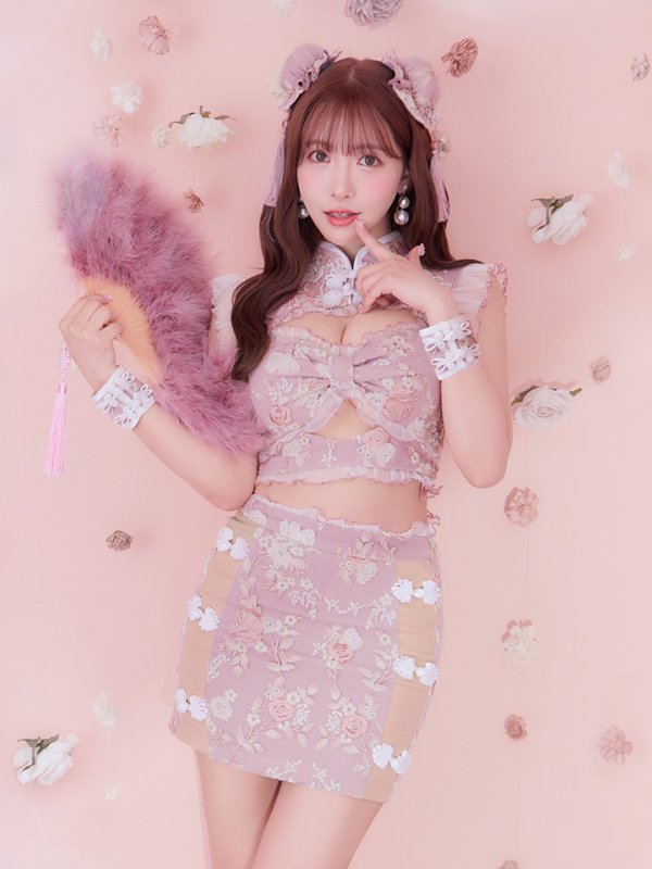 画像23: 【即日発送】【ハロウィン】リボンチャイナミニセットアップ【コスプレ4点セット】【XS-Mサイズ/3カラー】(SE01YN)[OF04]