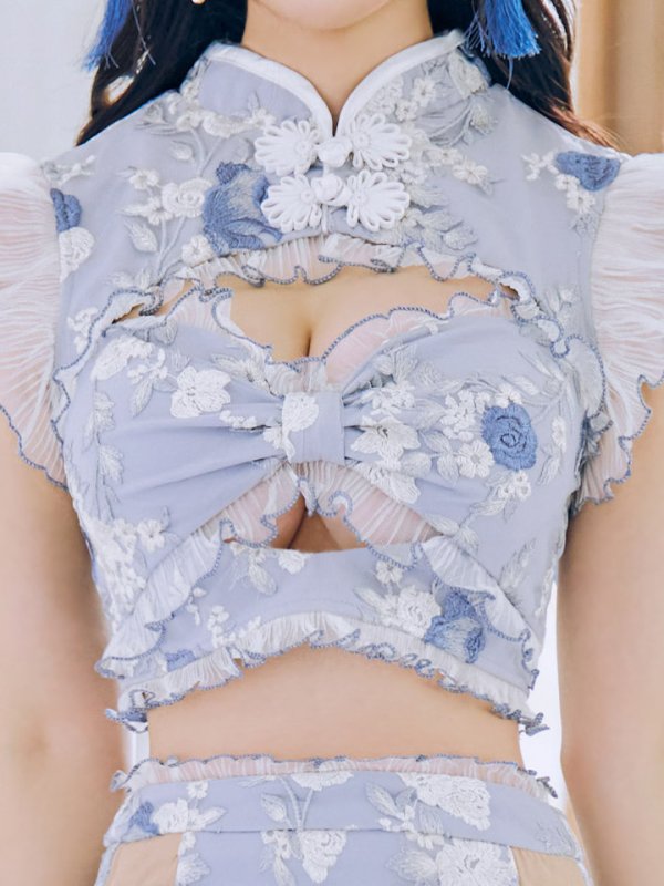 画像15: 【即日発送】【ハロウィン】リボンチャイナミニセットアップ【コスプレ4点セット】【XS-Mサイズ/3カラー】(SE01YN)[OF04]