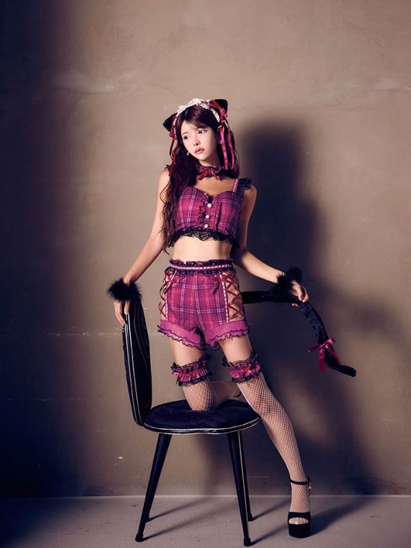 画像9: 【SALE!!】【即日発送】【ハロウィン】チェックキャットセットアップ【コスプレ6点セット】【S-Mサイズ/1カラー】[HC03]